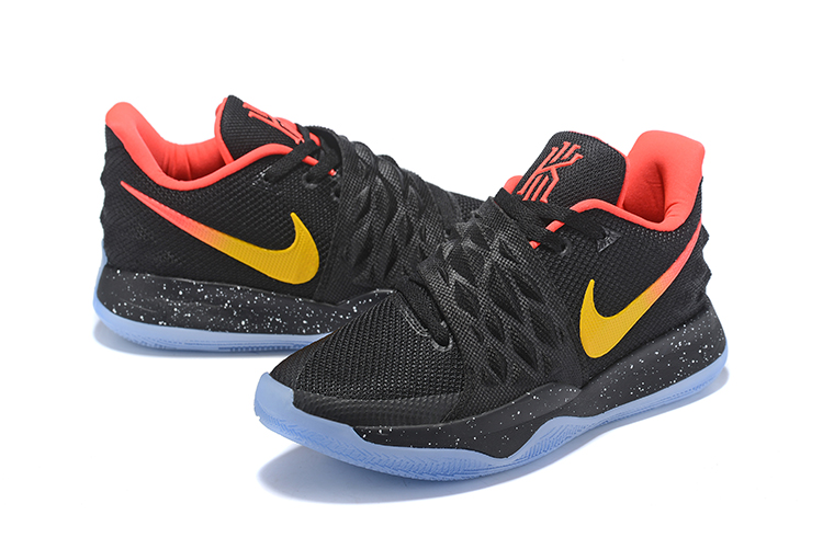 2018 Men Nike Kyrie 4 Low Black Yellow Red Basketball Shoes - Click Image to Close